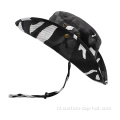 Aangepaste opvouwbare borduurlogo camouflage viskappen